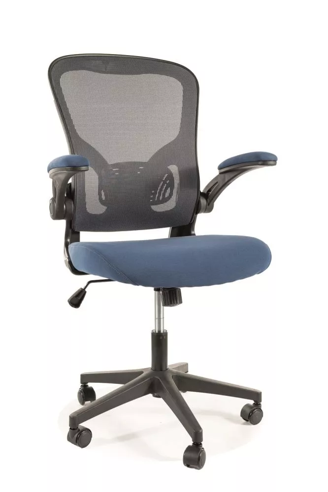 Datorkrēsls Q-333 Office Korpusa krāsa: zils, Elementu krāsa: melns, · 65 × 100 cm