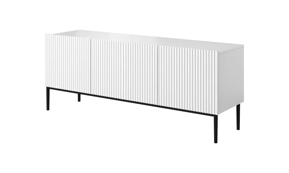 TV tumba Nicole RTV 150 2K1SZ Black · Balts · 150 × 45 × 53 cm