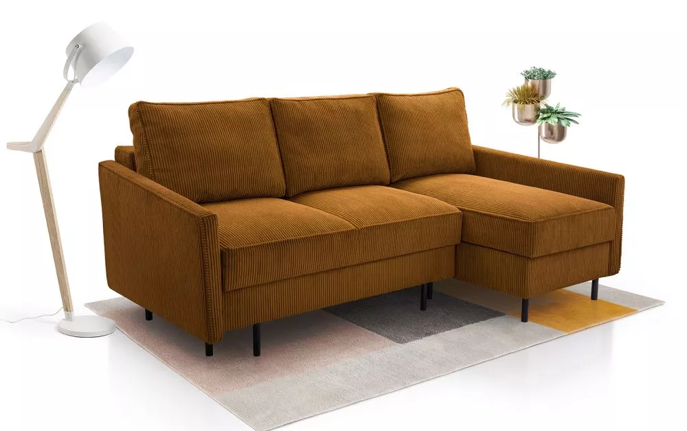 Dīvāns Robin Corner Standard · Dzeltens · 137 × 220 × 110 cm