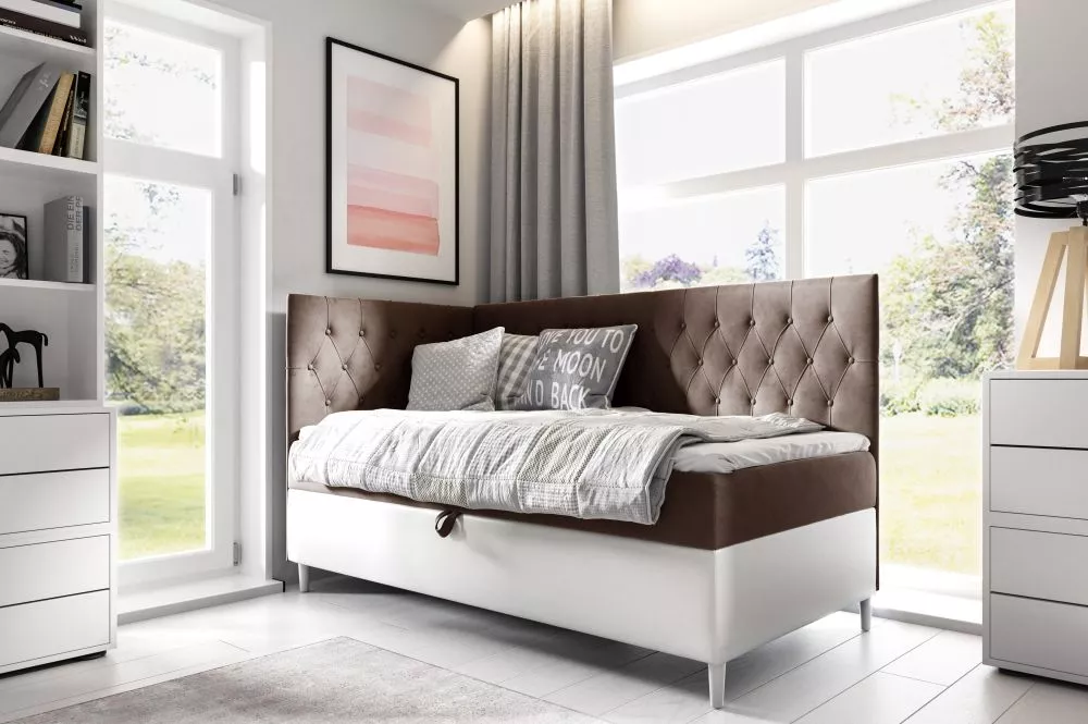 Gulta Filip 3 R Boxspring Standard Guļamvietas platums: 100 cm, Korpusa krāsa: balts, Guļamvietas garums: 200 cm, · 108 