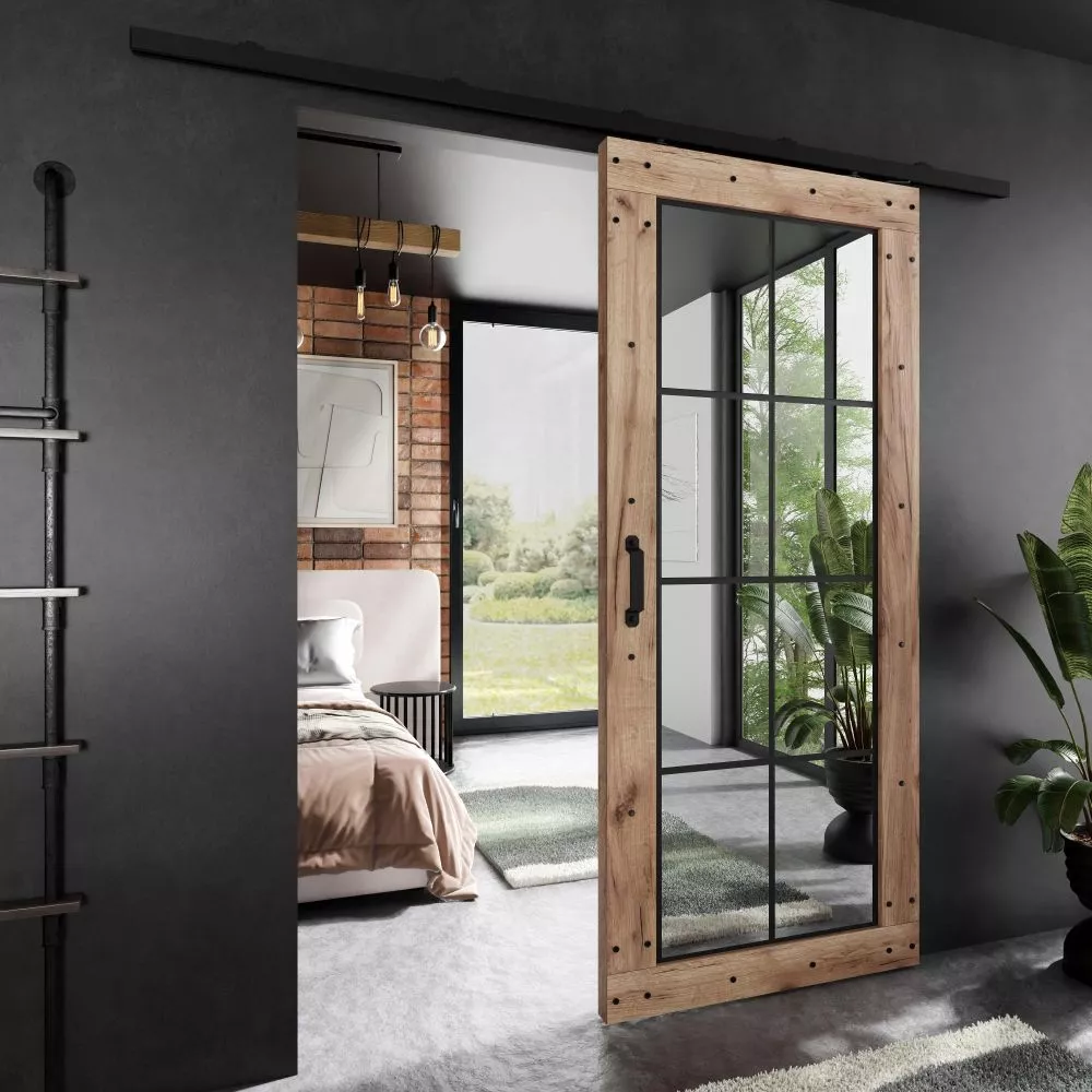 Bīdāmās durvis Adio HS45-6 · Ozols craft zelts · 76 × 205 cm