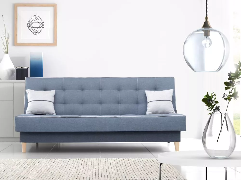 Dīvāns Bono Comfort standard · Zili pelēks · 91 × 199 × 91 cm