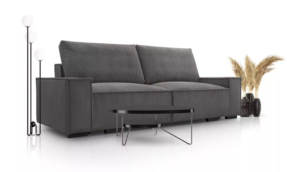 Dīvāns Simba Standard · Tumši pelēks · 103 × 250 × 96 cm