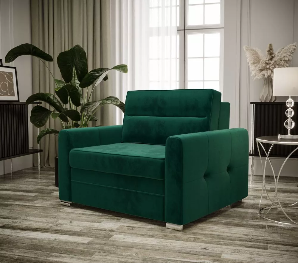 Mīksts krēsls Arte 1S Standard Sēdvietas dziļums: 55 cm, · Zaļš · 105 × 100 × 82 cm