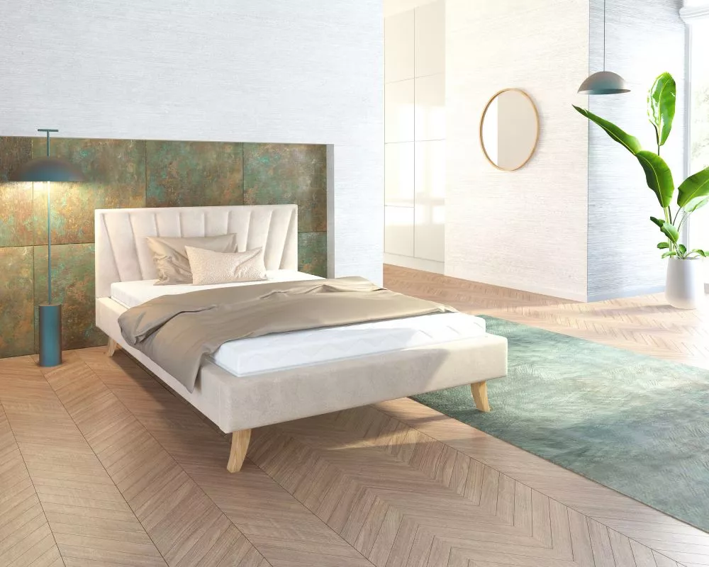 Gulta Heaven Comfort Standard ar stelāžu Guļamvietas platums: 120 cm, Guļamvietas garums: 200 cm, · Krēma · 133 × 212 × 