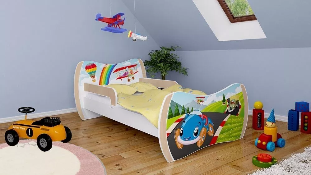 Bērnu gulta Dream L03 160x80 DM30 ar stelāžu Guļamvietas platums: 80 cm, Guļamvietas garums: 160 cm, · 104 × 164 × 71 cm