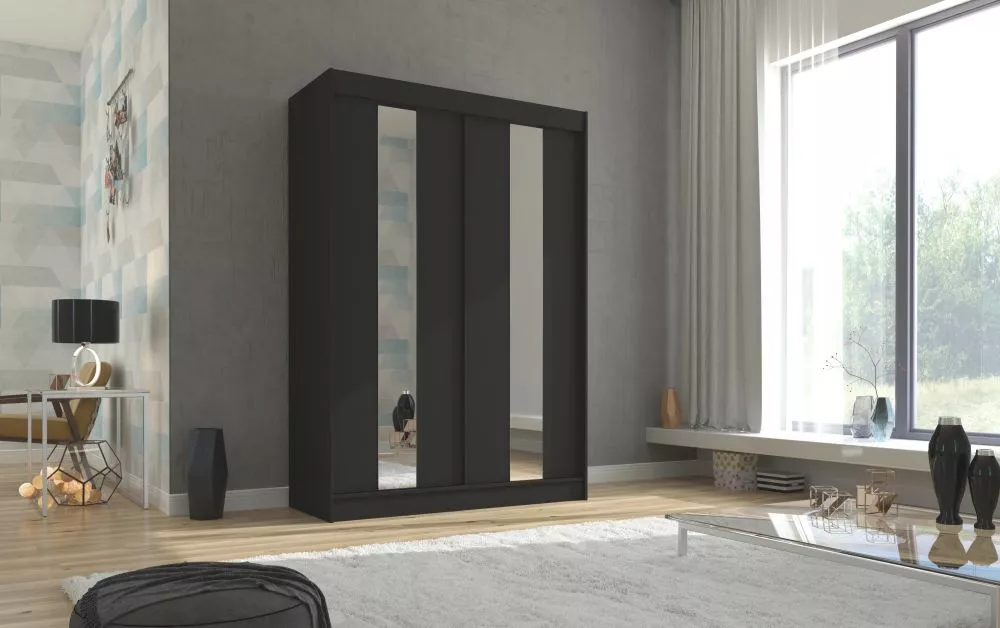 Skapis Balton · Melns · 150 × 61 × 215 cm