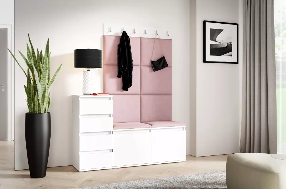 Apavu plaukts Emi 34 Trinity Korpusa krāsa: balts, · 130 × 184.5 × 40 cm