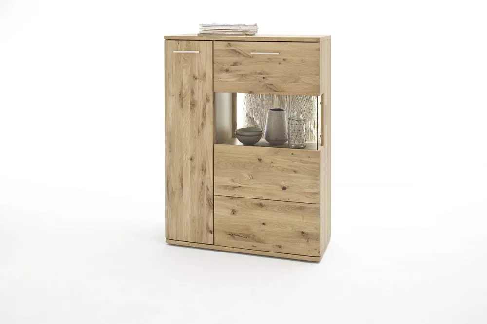 Sekcija Santori 20/21 ar LED · Ozols · 90 × 37 × 122 cm