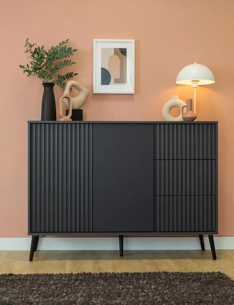 Kumode Barcelona K2D3S · Antracīts · 135 × 40 × 98 cm
