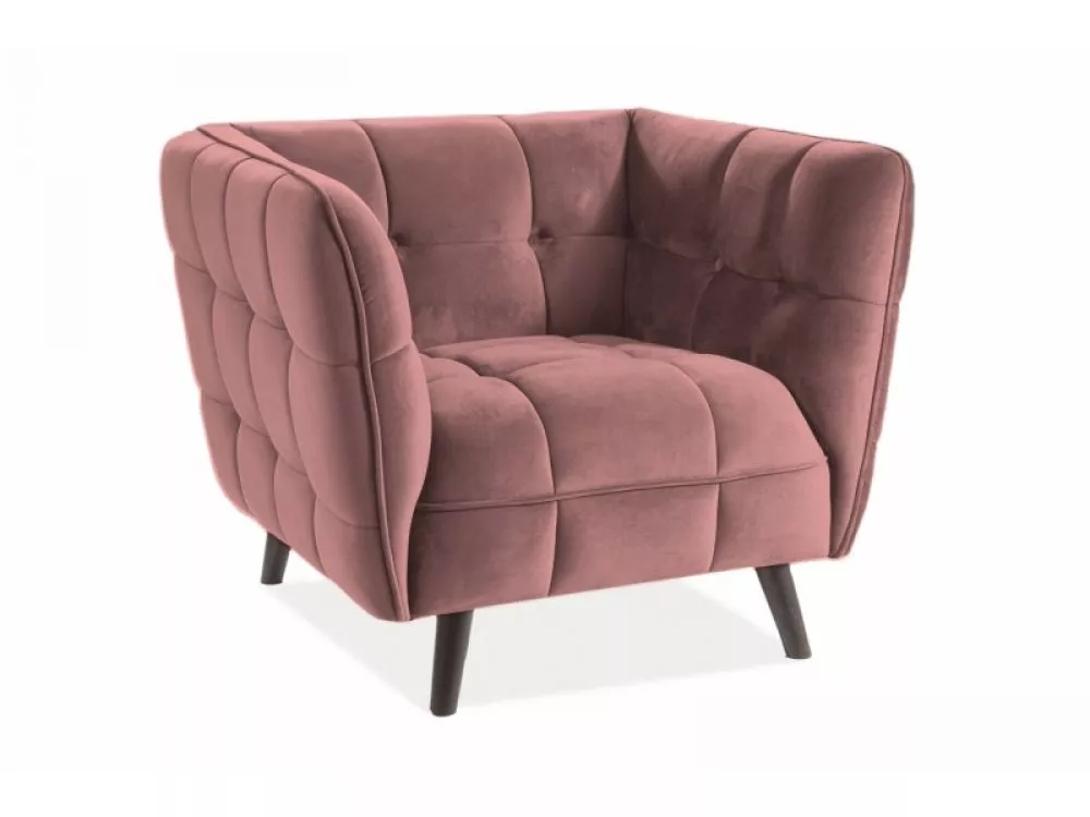 Krēsls Castello Velvet 1 · Rozā · 78 × 92 × 60 cm