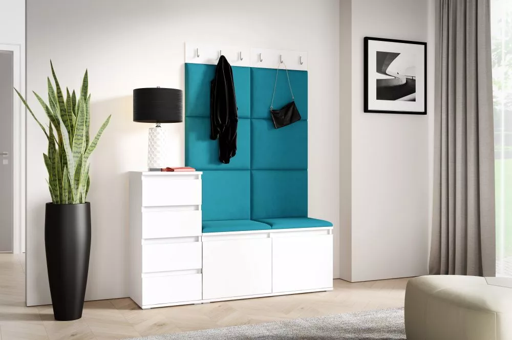 Apavu plaukts Emi 34 Trinity Korpusa krāsa: balts, · 130 × 184.5 × 40 cm