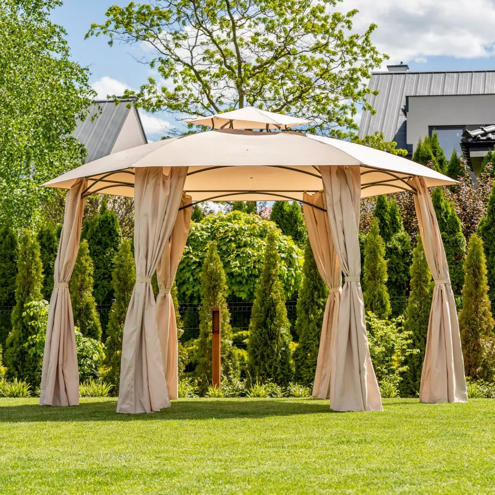 Dārza paviljons Gavi 2 Materiāls: tērauds + poliesters, · Bēšs · 270 cm
