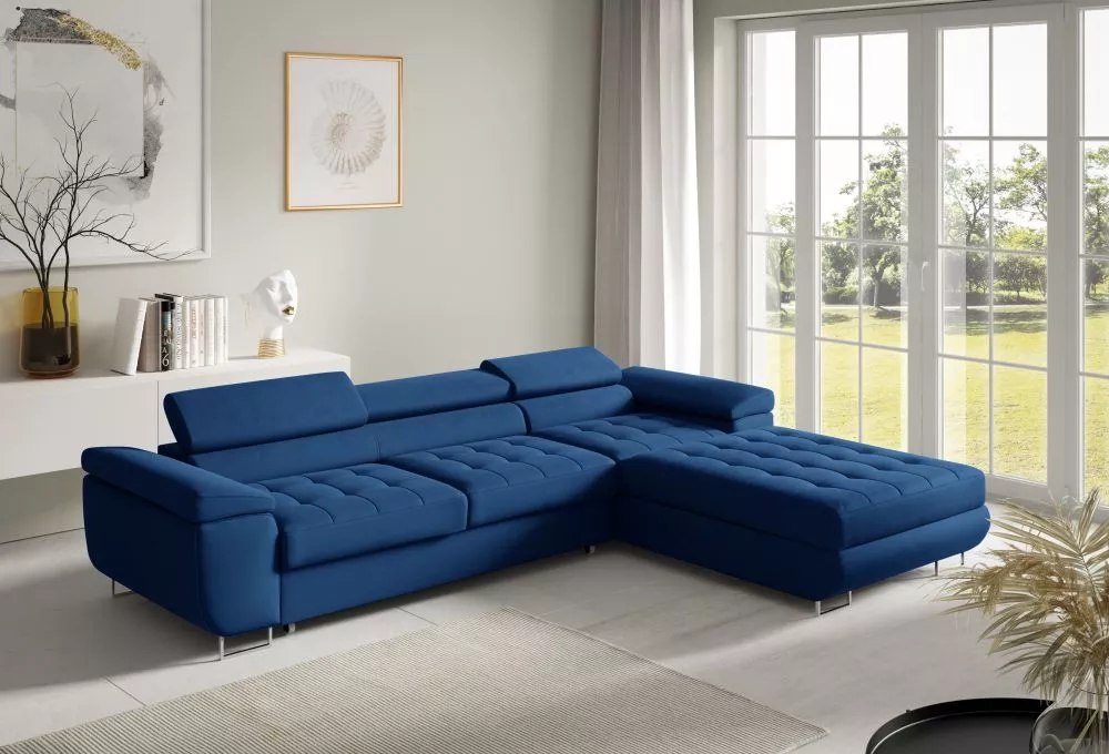 Dīvāns Corner 272 standard · Zils · 200 × 277 × 87 cm