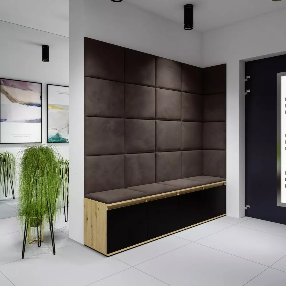 Apavu plaukts Emi 3 Trinity Korpusa krāsa: ozols artisan + melns, · 200 × 170 × 40 cm