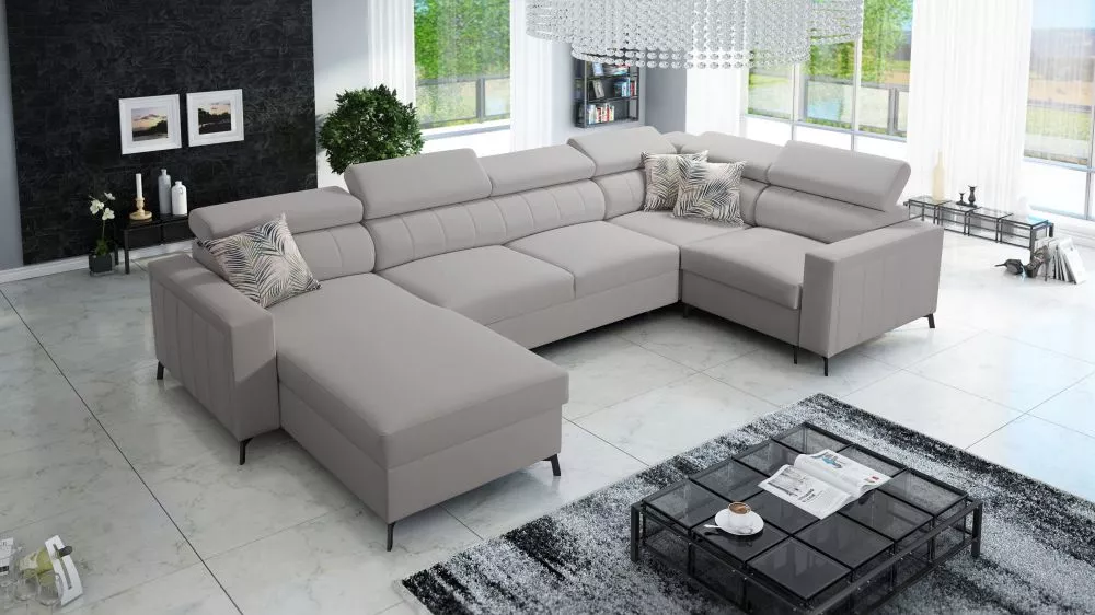 Dīvāns Baltico 5 Maxi Premium Standard · Pelēks · 198 × 351 × 83 cm
