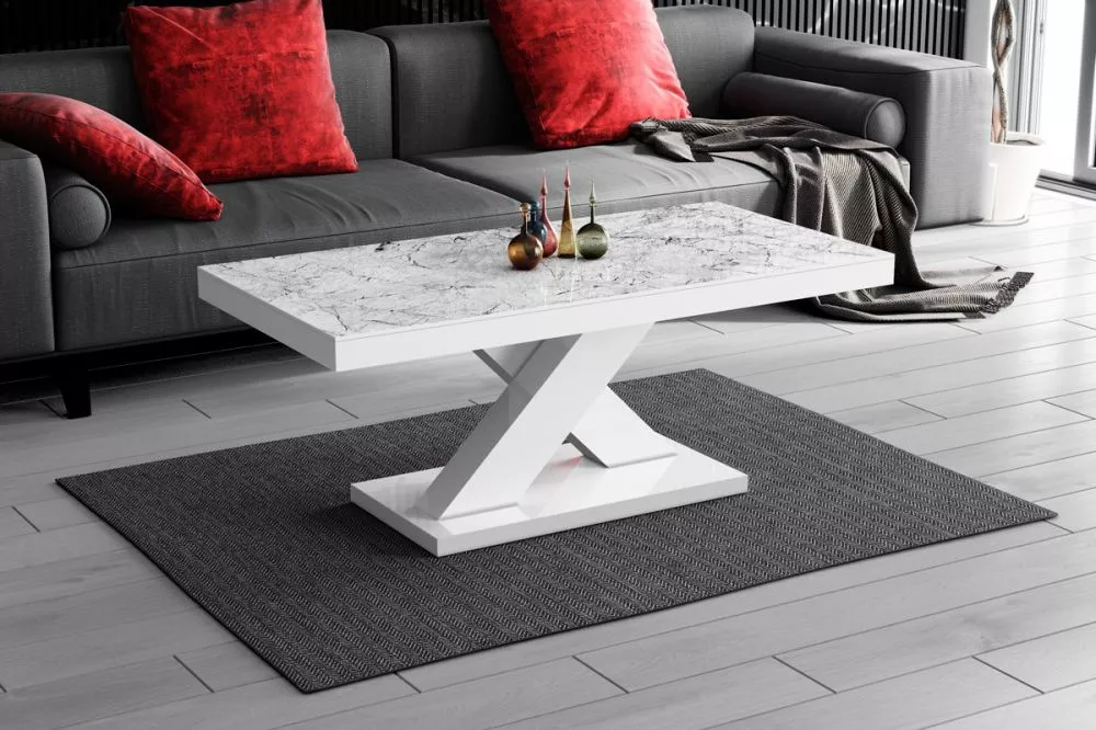 Žurnālgalds Xenon Mini Gloss Korpusa krāsa: balts akmens, · 120 × 60 × 49 cm