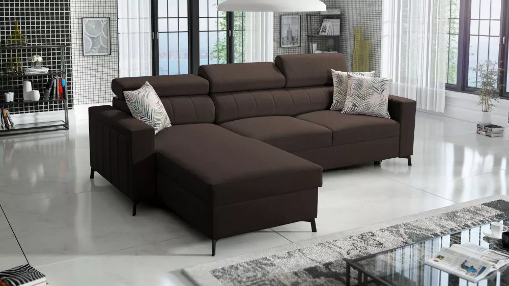 Dīvāns Baltico 1 Mini Premium Standard · Tumši brūns · 171 × 250 × 83 cm