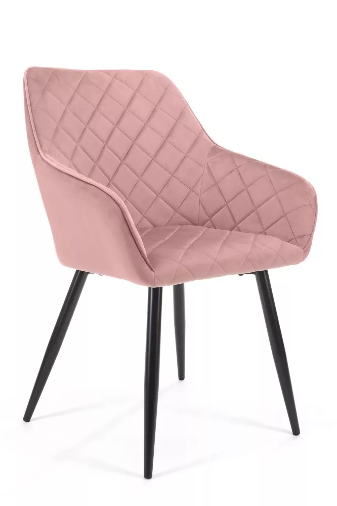 Krēsls SJ.082 Velvet Black Set · Rozā · 85 × 60 × 59 cm