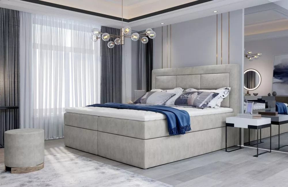 Gulta Vivre Boxspring Premium standard Guļamvietas platums: 160 cm, Guļamvietas garums: 200 cm, · Krēma · 160 × 215 × 11