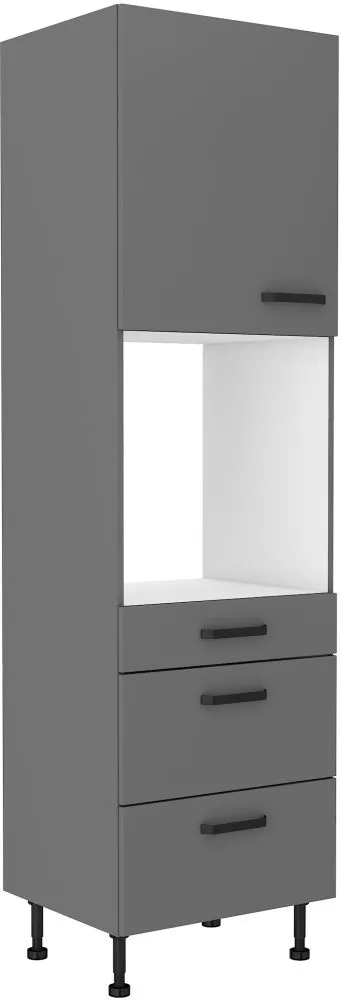 Virtuves skapis Nessa 60 DPS-215 3S1F · Antracīts