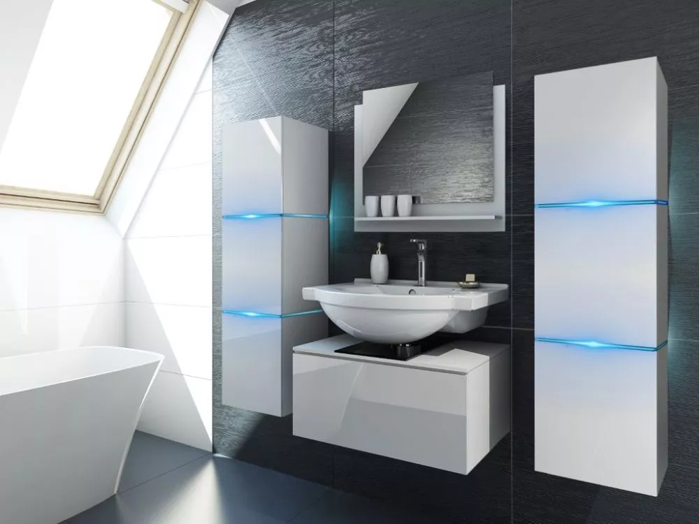 Vannas istabas komplekts Like 14 ar LED · Balts · 110 × 120 × 42 cm