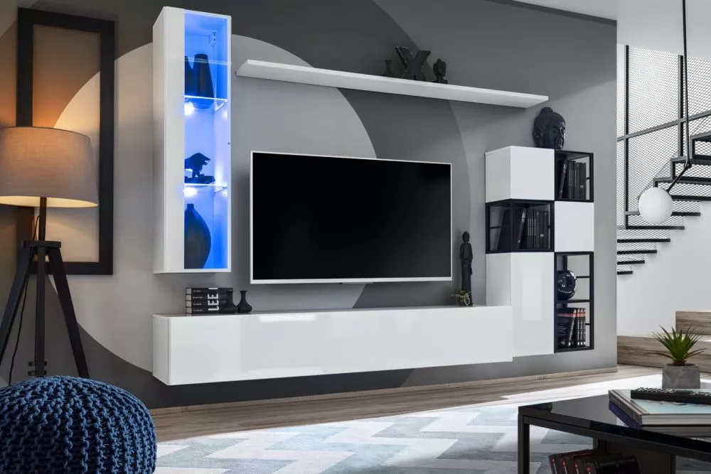 Sekcija Switch M2 · Balts · 250 × 40 cm