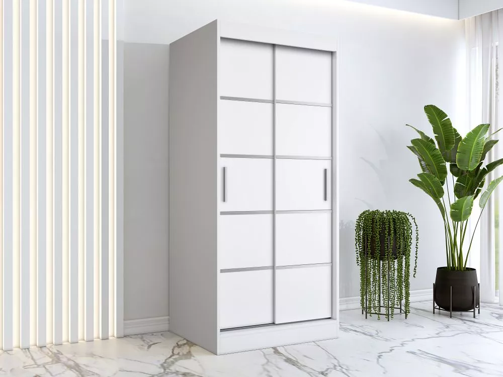 Skapis Nina Classic · Balts · 90 × 60 × 200 cm