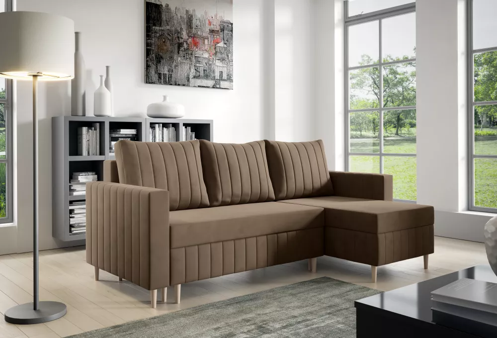 Dīvāns Corner 250 standard · Brūns · 140 × 227 × 100 cm