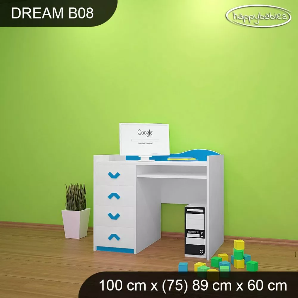 Bērnu rakstāmgalds Dream B08 Maksimālais augstums: 89 cm, · 100 × 75 × 60 cm