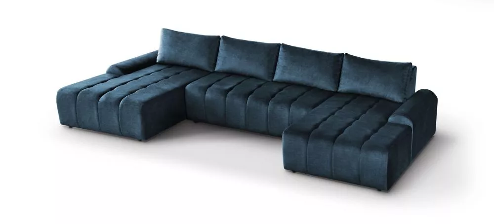 Dīvāns Costa U standard · Tumši zils · 169 × 367 × 80 cm