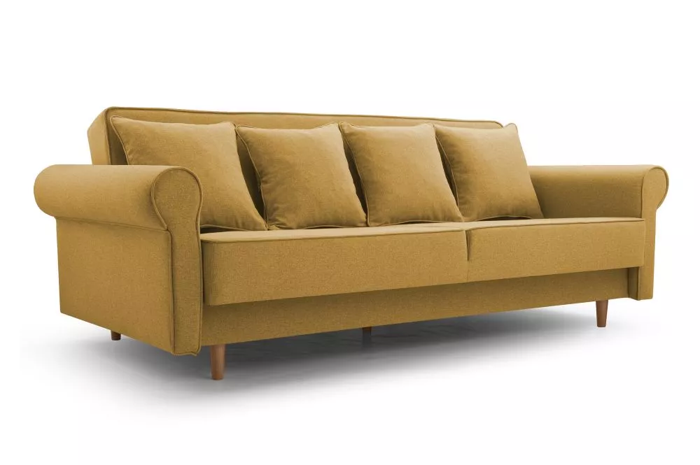 Dīvāns Krystyna Standard · Dzeltens · 105 × 216 × 88 cm