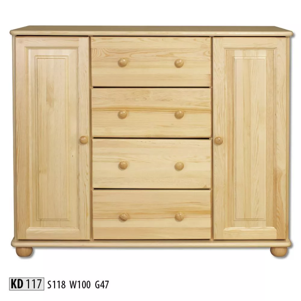 Kumode KD 117 · Priede · 118 × 47 × 100 cm