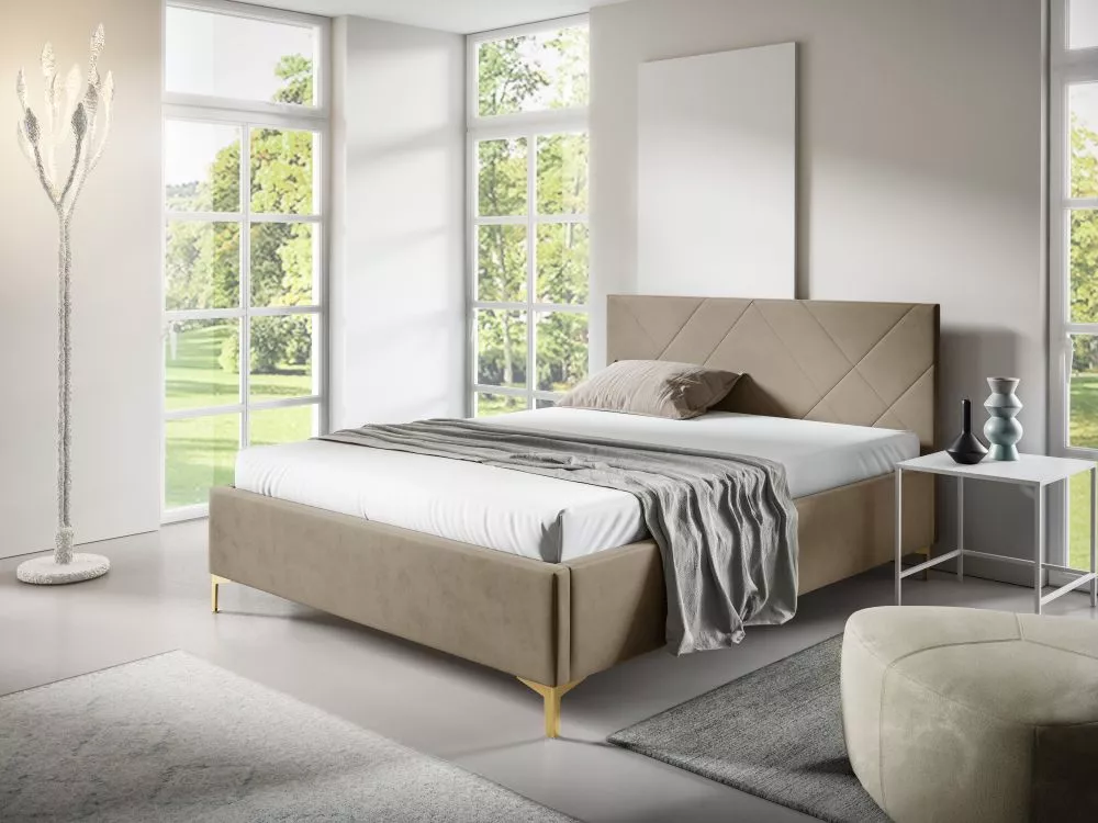 Gulta PK30 ar stelāžu Guļamvietas platums: 90 cm, Guļamvietas garums: 200 cm, stelāžas tips: metāla, · Kapučino · 108 × 