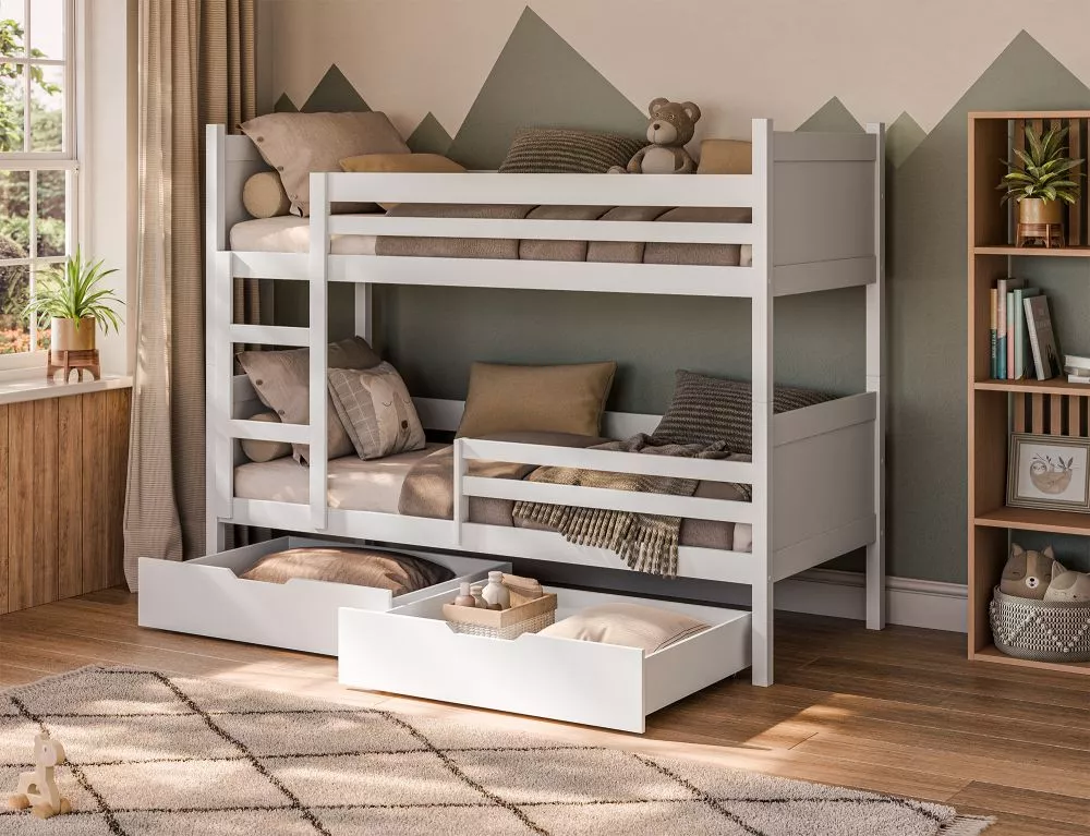 Bērnu gulta Leno ar stelāžam Guļamvietas platums: 80 cm, Guļamvietas garums: 160 cm, · 85.5 × 168.5 × 150 cm