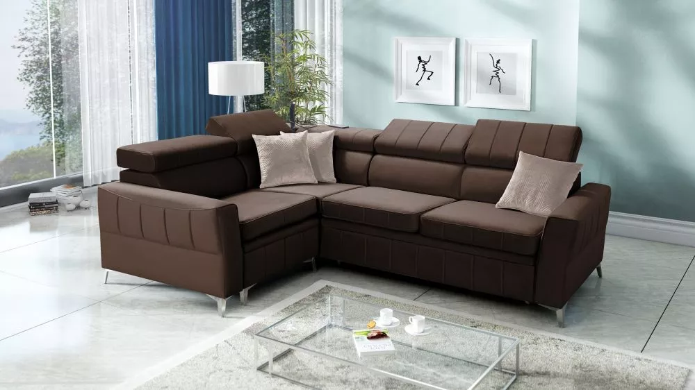 Dīvāns Bartez 2 Standard · Brūns · 196 × 262 × 80 cm
