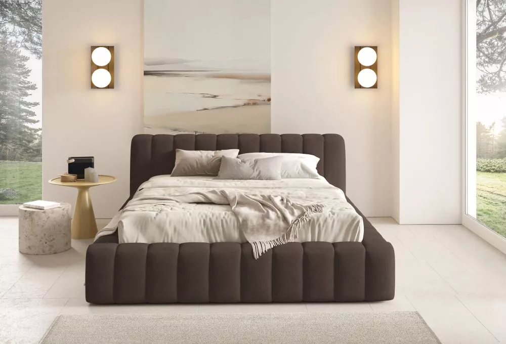 Gulta Gino ar stelāžu Guļamvietas platums: 160 cm, Guļamvietas garums: 200 cm, · Brūns · 200 × 245 × 87 cm