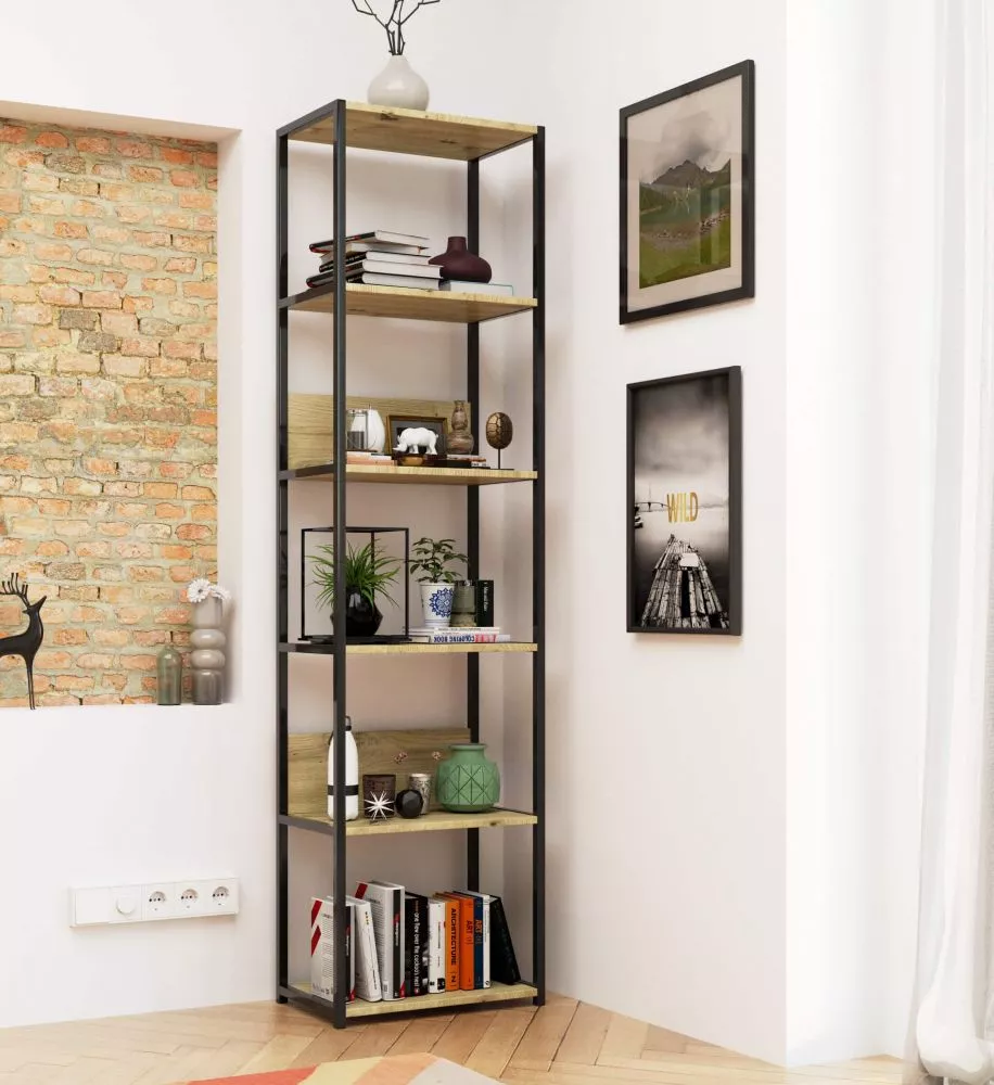Plaukts Loft Black · Ozols artisan · 50 × 192 × 32 cm