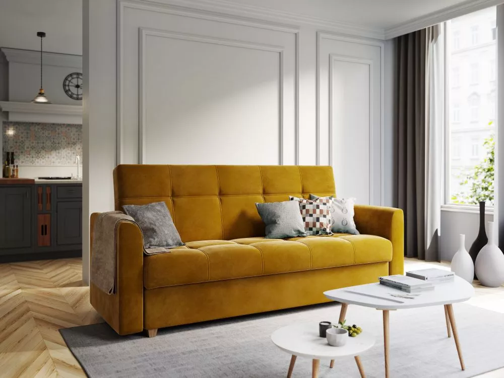 Dīvāns Lento Sofa Standard · Dzeltens · 85 × 215 × 88 cm