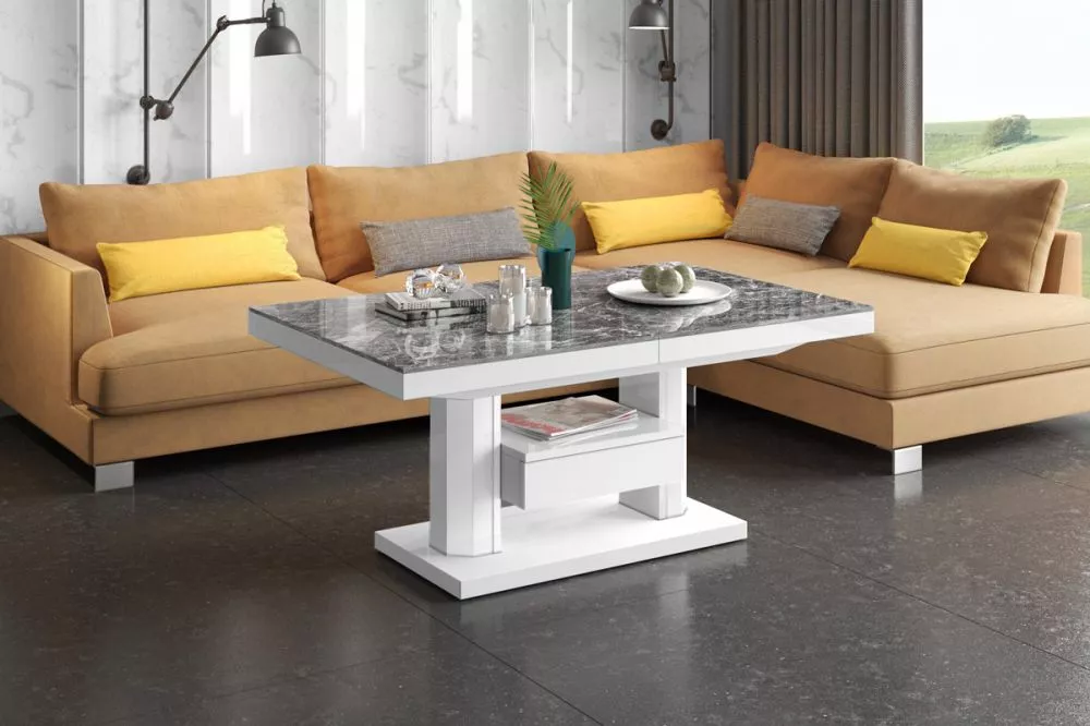 Žurnālgalds Quadro Max Gloss Korpusa krāsa: pelēks akmens, · 120 × 75 × 56 cm