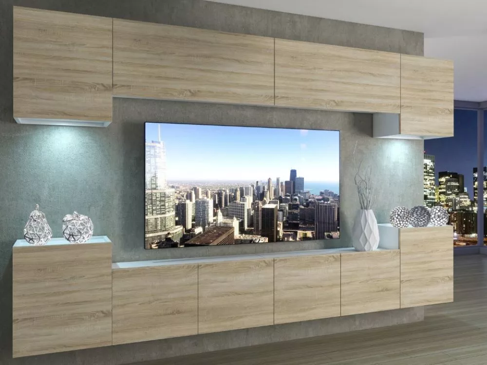 Sekcija Imperium 4 ar LED Korpusa krāsa: balts, · 300 × 36 cm