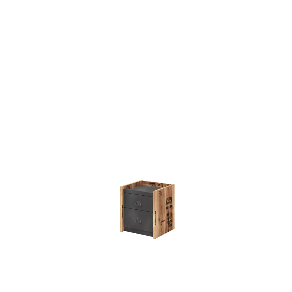 Naktsgaldiņš Fargo FG-12 Korpusa krāsa: ozols, Elementu krāsa: grafīts, · 45 × 42 × 50 cm