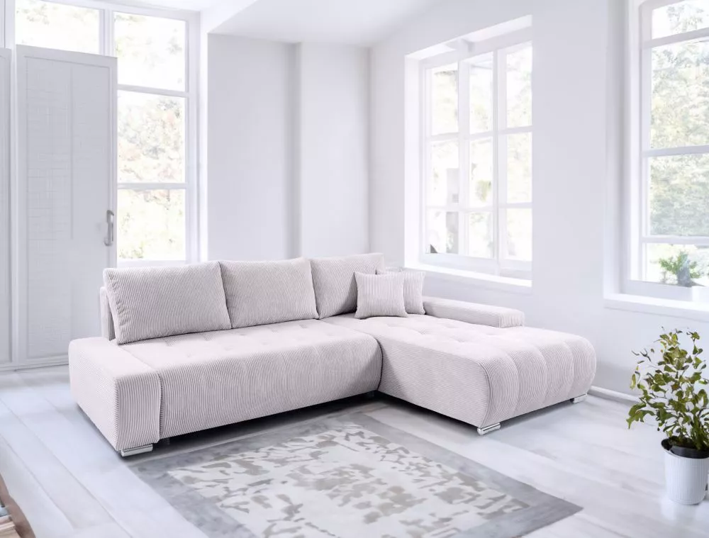 Dīvāns Velutti L Poso Standard · Bēši pelēks · 185 × 265 × 85 cm
