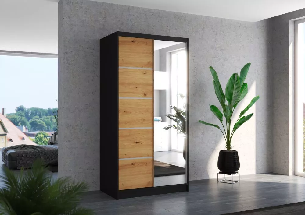 Skapis Orlando Mirror · 100 × 58 × 200 cm