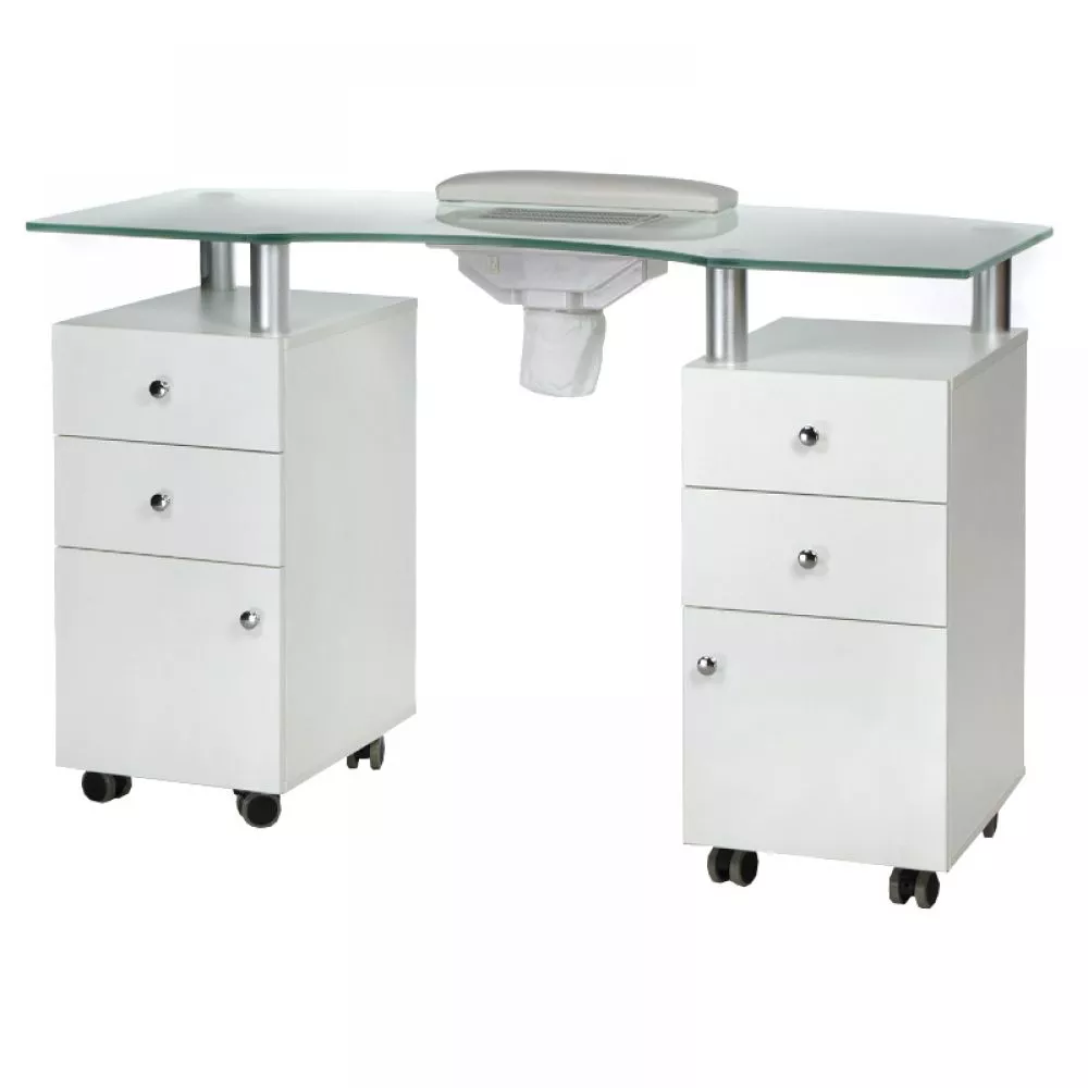 Kosmētikas galds BD-3453+P · Balts · 120 × 78 × 54 cm