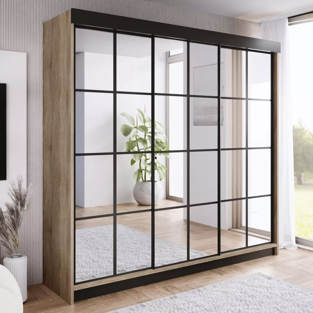 Skapis Ari 3 · Ozols sonoma · 250 × 62 × 200 cm