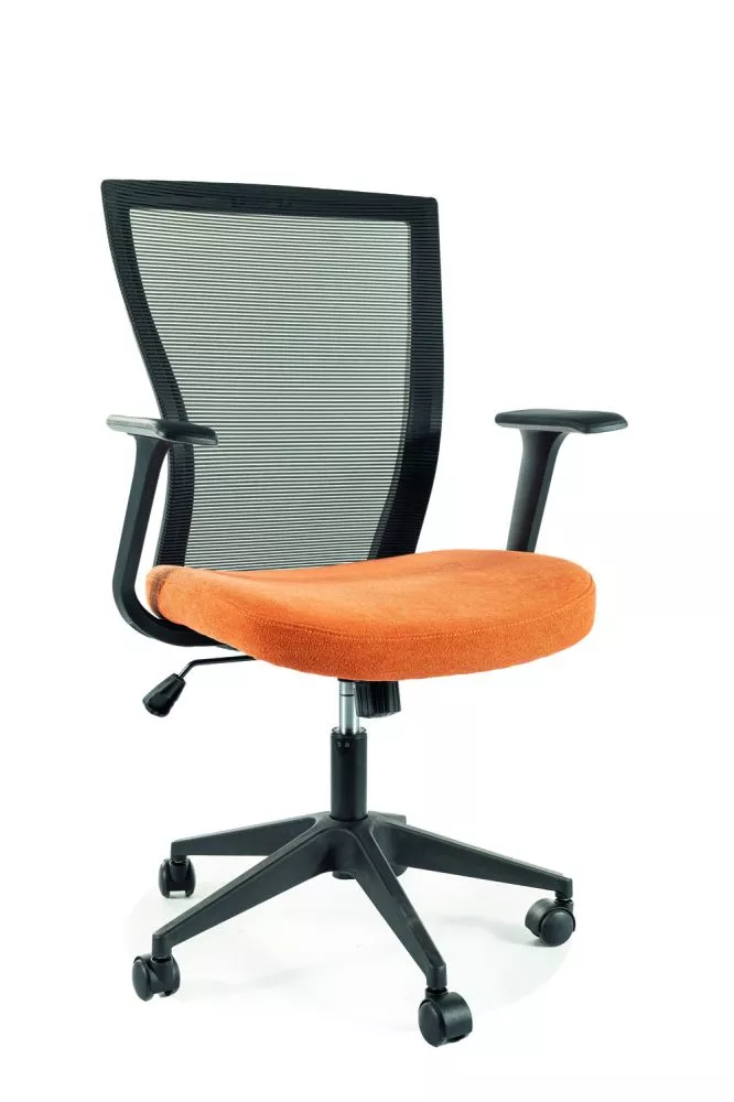 Datorkrēsls Q-328 Korpusa krāsa: oranžs, Elementu krāsa: melns, · 62 × 97 cm