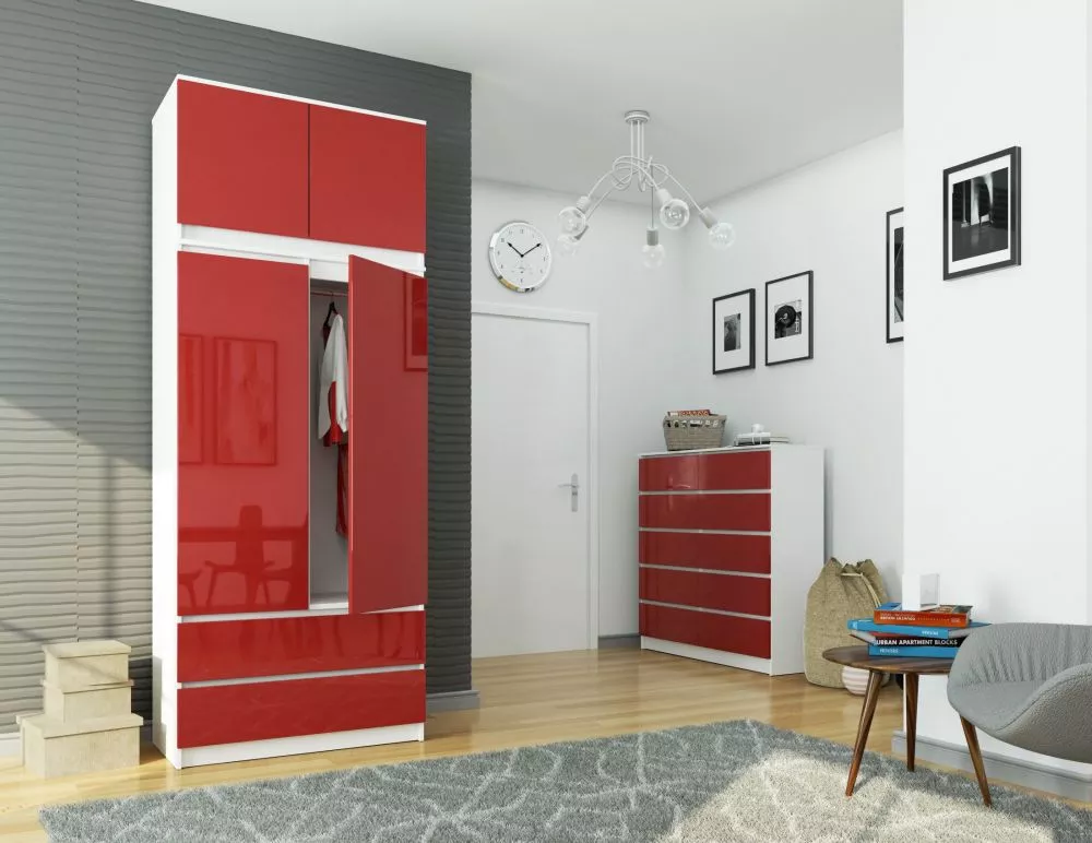 Skapis Star S90 N Gloss · 90 × 50 × 235 cm
