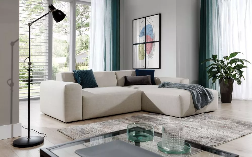Dīvāns Zeus L Premium standard · Bēšs · 188 × 266 × 70 cm