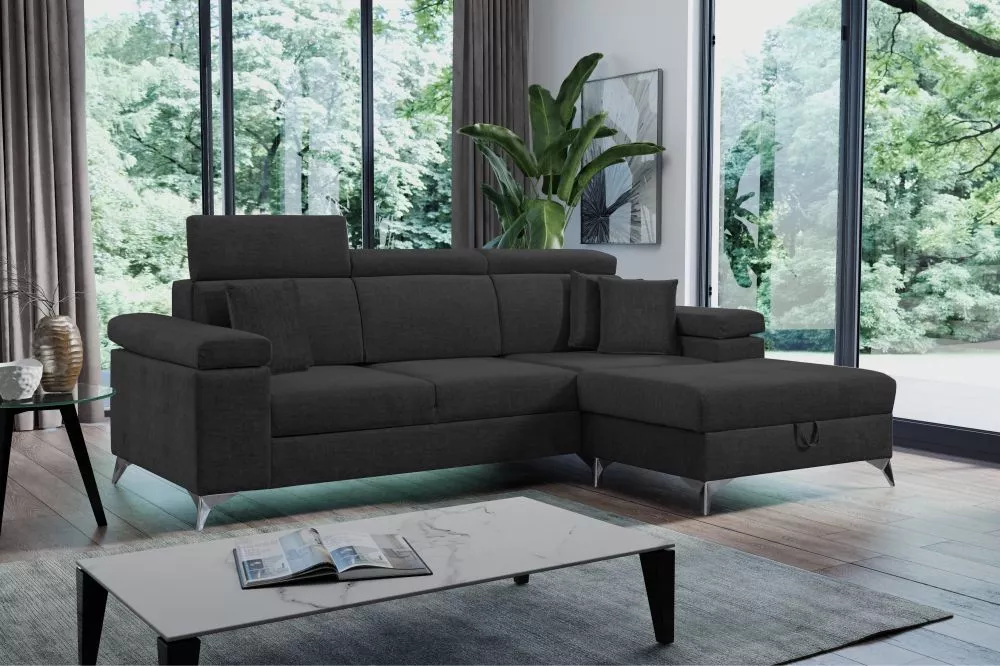 Dīvāns Brico Mini Standard · Melns · 170 × 254 × 93 cm
